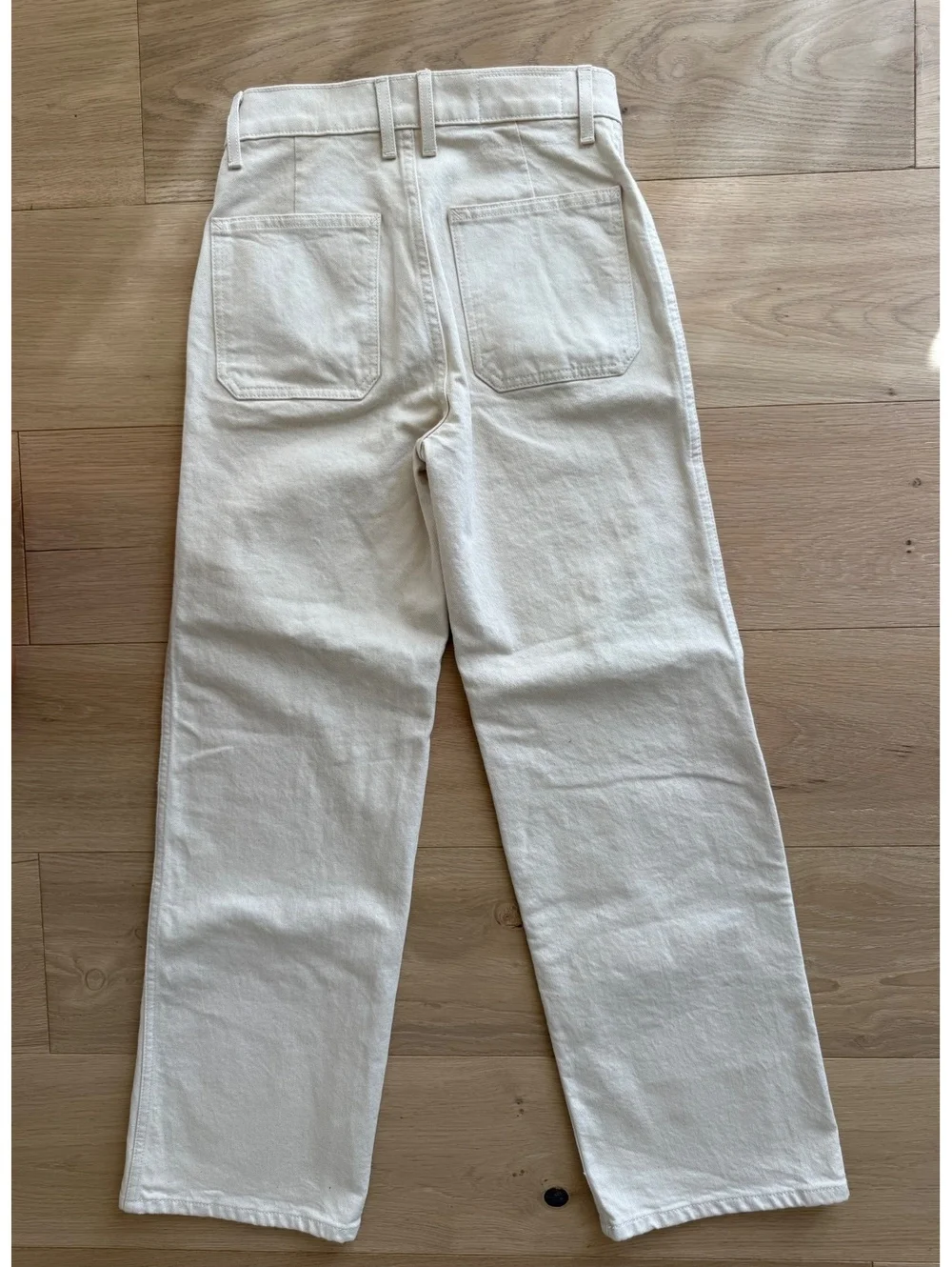 NWT J.Crew Slim-Wide High-Rise Jeans Size 25T Ecru Cream Semi-Stretch